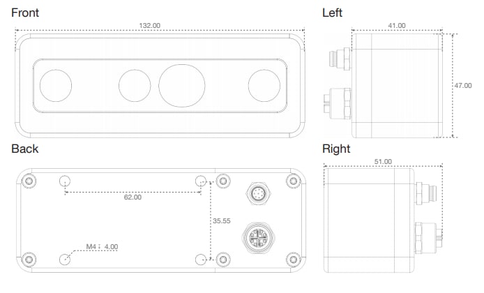 Mechanical Drawing - FRAMOS Depth Camera D455e Starter Kit